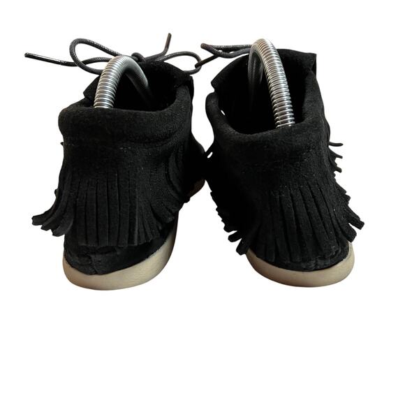Minnetonka Women's Venice Suede Fringe Moccasin Booties Size 8 Boho Hippie - Picture 6 of 11